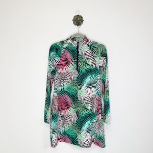 Tommy Bahama Green Multi Tropical Golf Dress Long Sleeve Women’s Small UPF 50